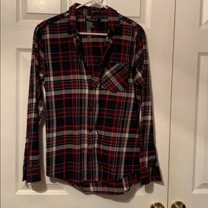 Red and navy flannel